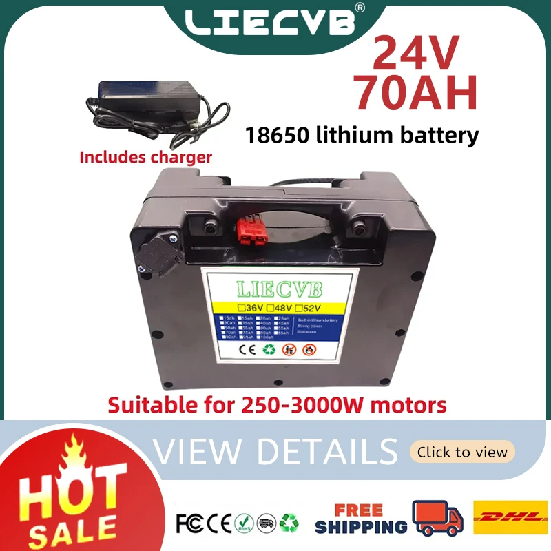 

Air fast transportation 24V 20ah-70ah New Full Capacity Power 18650 Lithium Battery Lithium Battery Pack Suitable for 250-3000W
