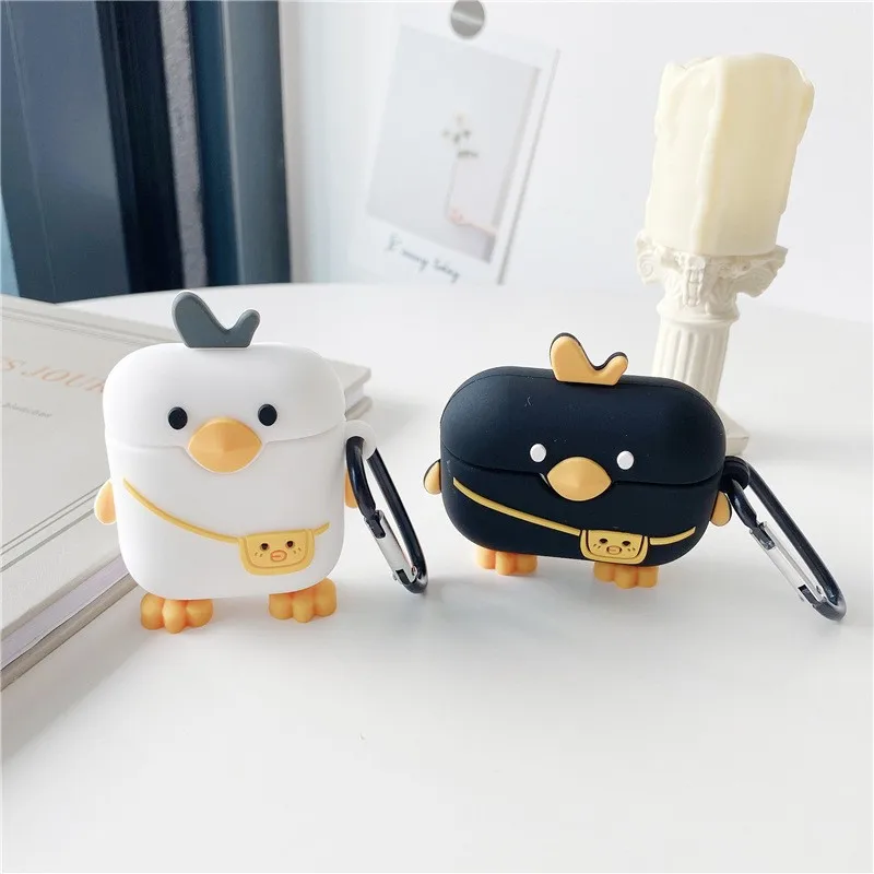 

For Airpods Pro 2 Case,Cute 3D Bag Duck Case For Airpods 3 Case,Protective Earphone Silicone Cover For Airpods Pro Case Funda