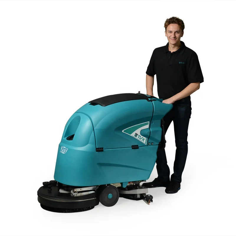 TVX T55 Series floor sweeper scrubber automatic floor cleaning machine floor scrubber for home use