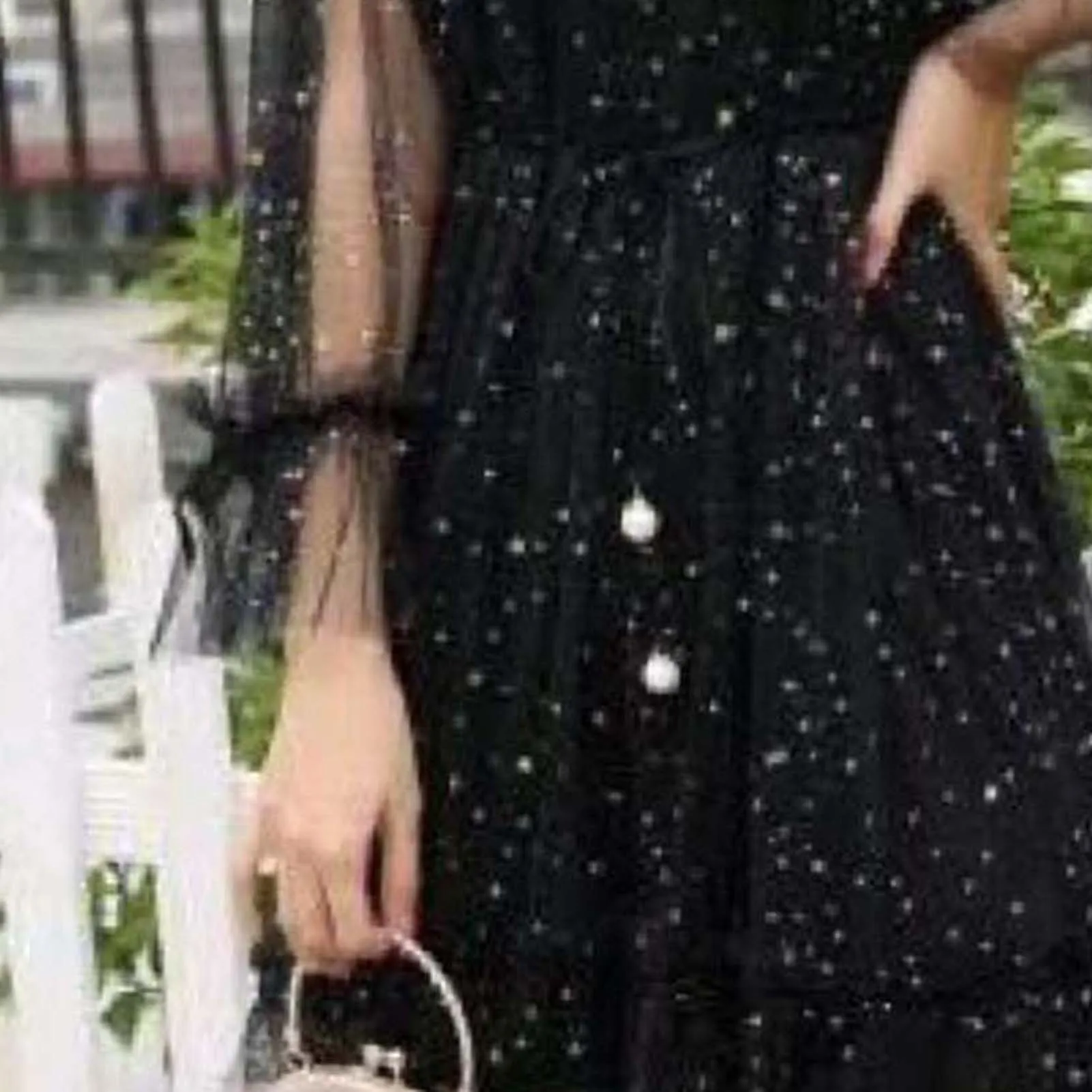 Vestido de chiffon de malha alta feminina, vestido de verão para senhoras meninas