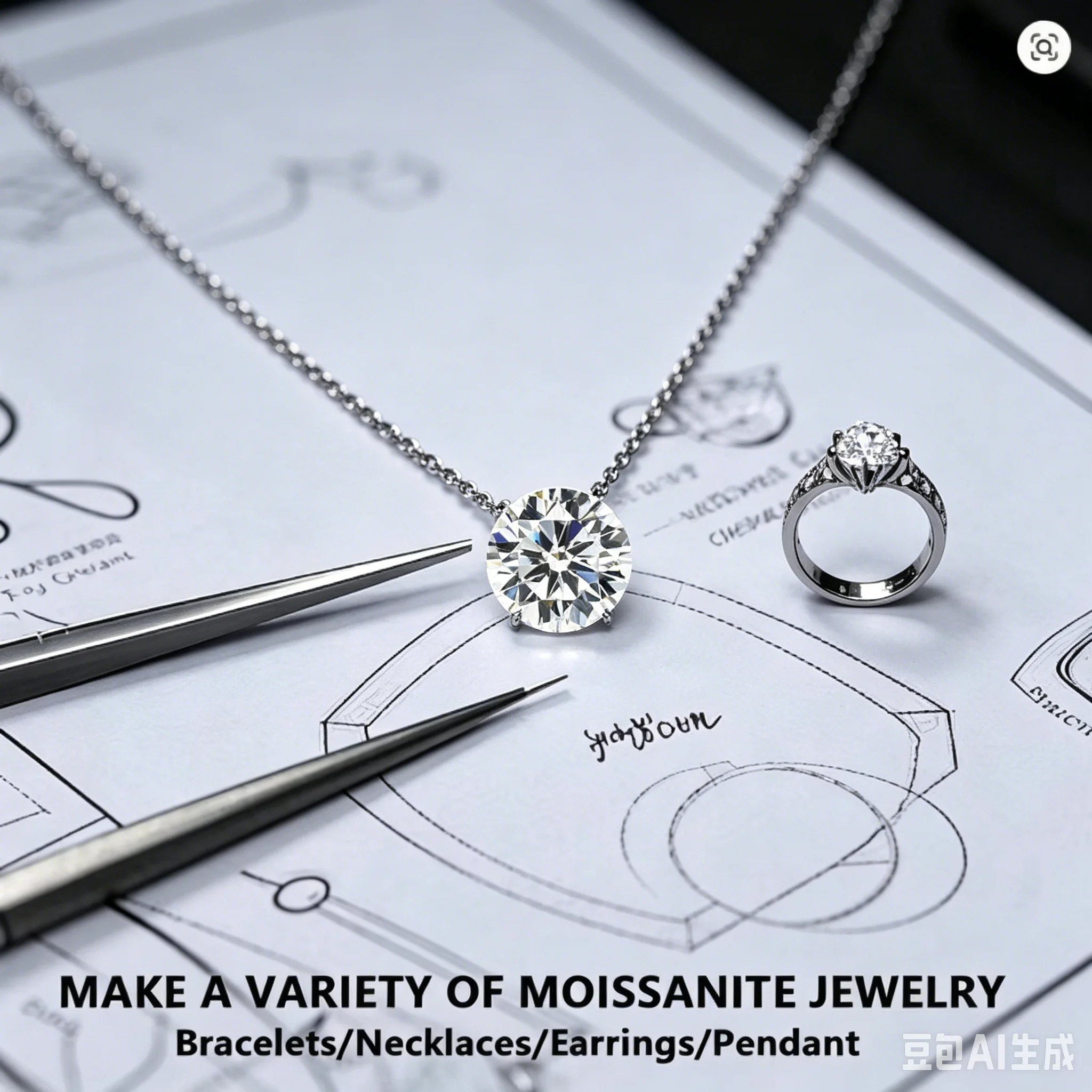 100% Genuine D Color VVS Moissanite Loose Gemstones with GRA Certified Report for DIY Jewelry Making Diamond Tester Stones