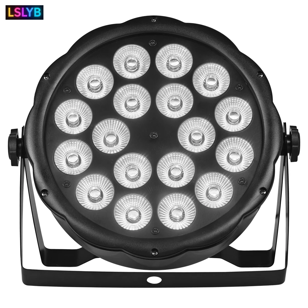 

Stage Led Par Light 18x18w RGBWA UV 6in1 Full Color Stage Lighting DMX Dj Lamp For Bar Party Wedding Christmas