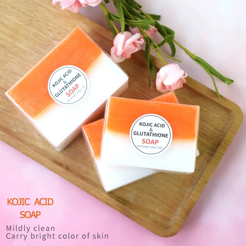 Kojic Acid Soap Dark Black Skin Lightening Soap Hand Made Kogic Soap Glutathione Bleaching Brighten Face