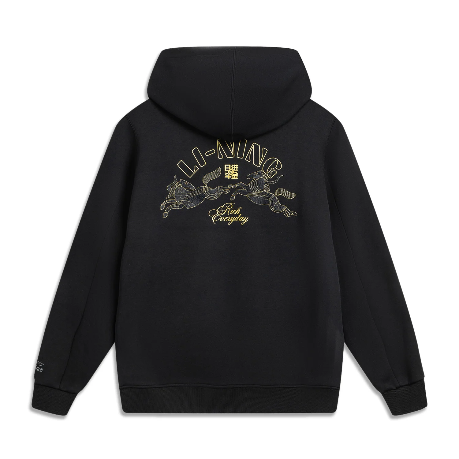Li-Ning Men's Sports Style Hoodies LN SOIL RELEASE 46%Cotton 42%Polyester 12%Viscose Regular LiNing Casual Sweatshirt AWDW111 image 5