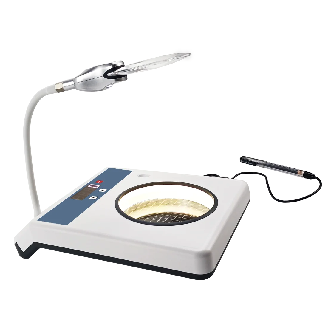 Type-C LED Digital Semi-Automatic Bacterial Colony Counter ABS Electric LED Petri Dish 13mm Dry Battery Lab Equipment