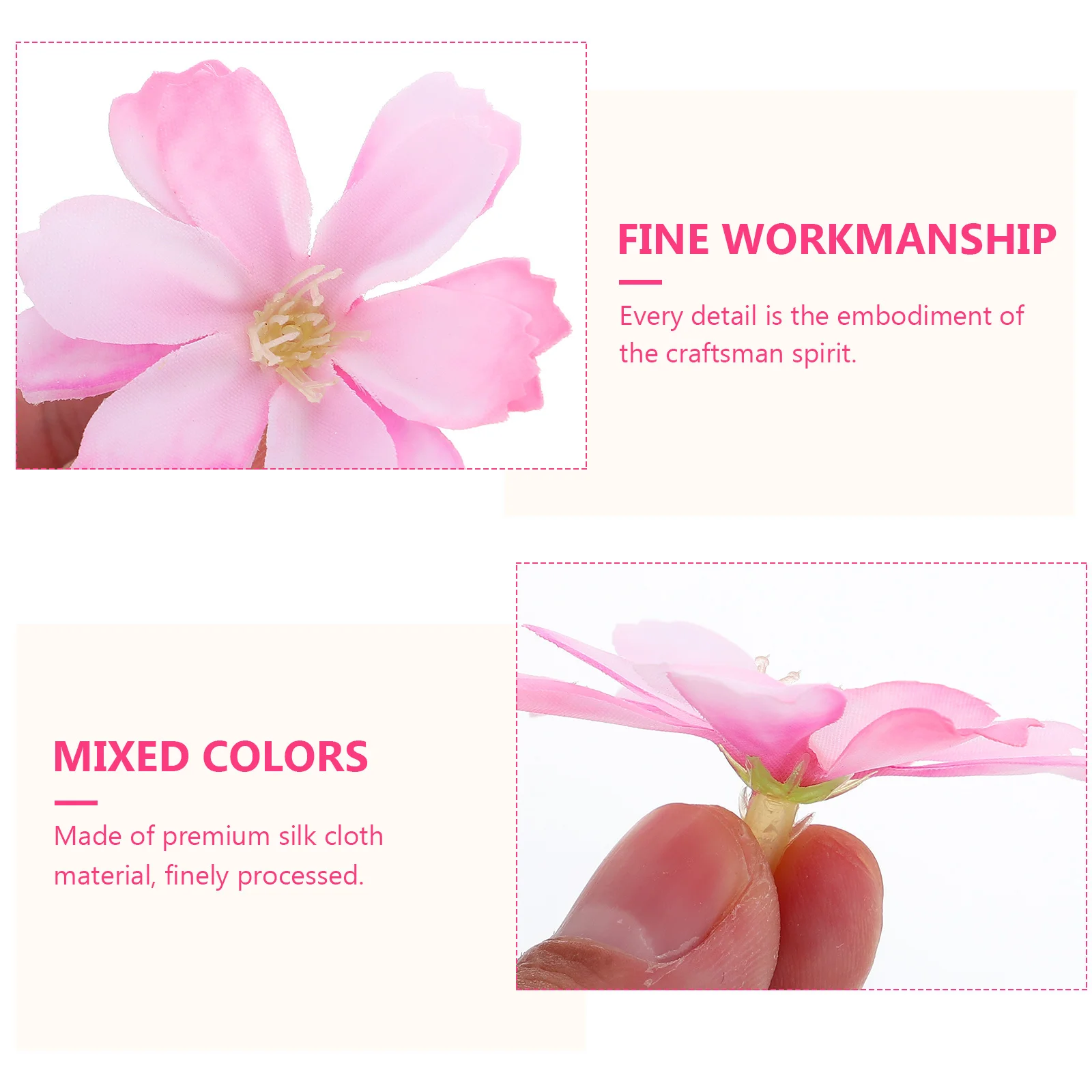 

20Pcs Simulation Plum Blossom Flower Heads Premium Quality for DIY Wreath Supplies Garland Making Wedding Decorations