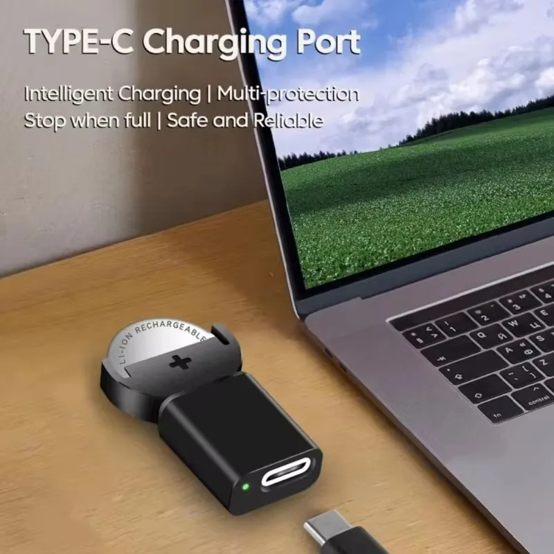 Type-C Rechargeable Lithium Coin Battery Charger Widely Charging for LIR2032 LIR1632 LIR2025 LIR2016 Long-Lasting with Cable