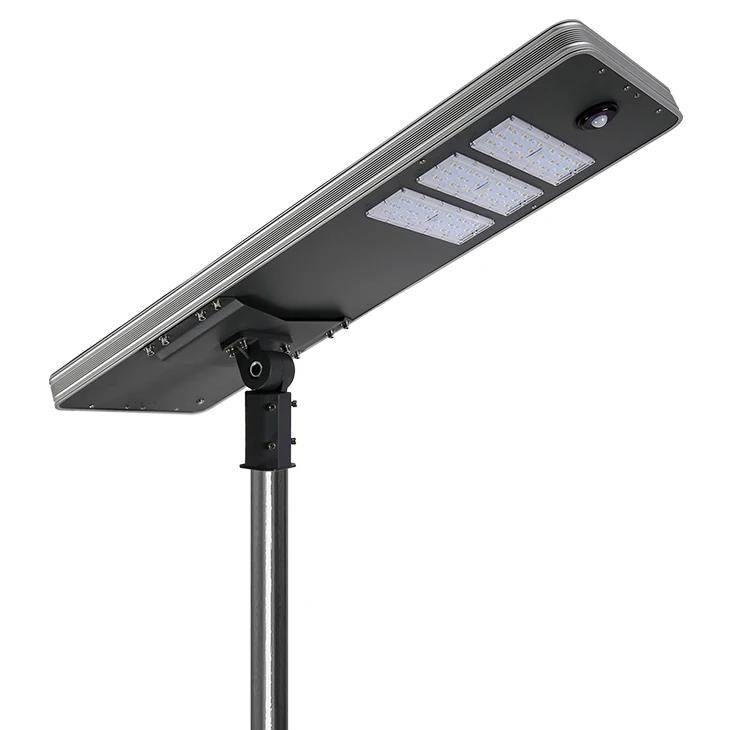 8m pole 60w led lamp 160lm/w with MPPT controller ip65 lithium battery motion sensor mono solar panels street light