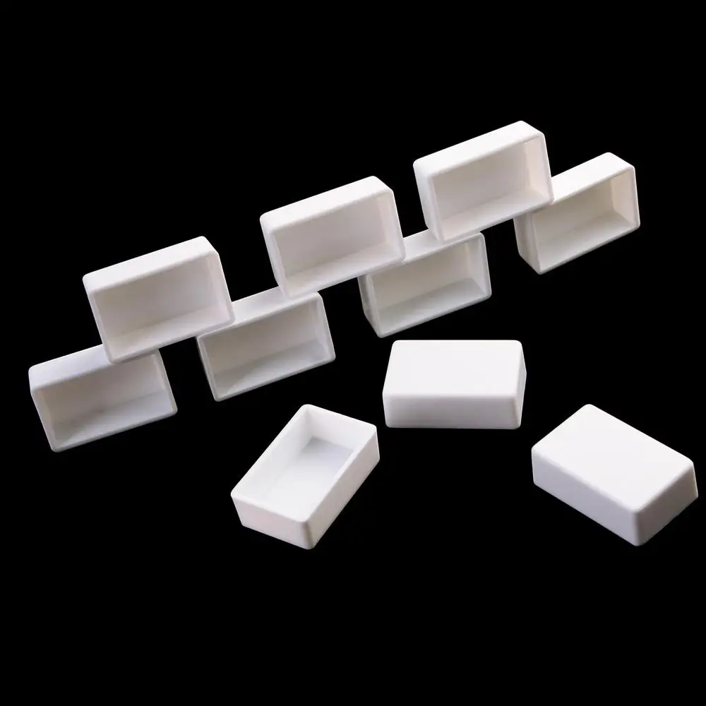 จานสีสำหรับวาดภาพแบบตะแกรงรูปวาดสีน้ำอุปกรณ์ศิลปะถาดพลาสติกสีขาวล้วน6/12/24/48ชิ้น