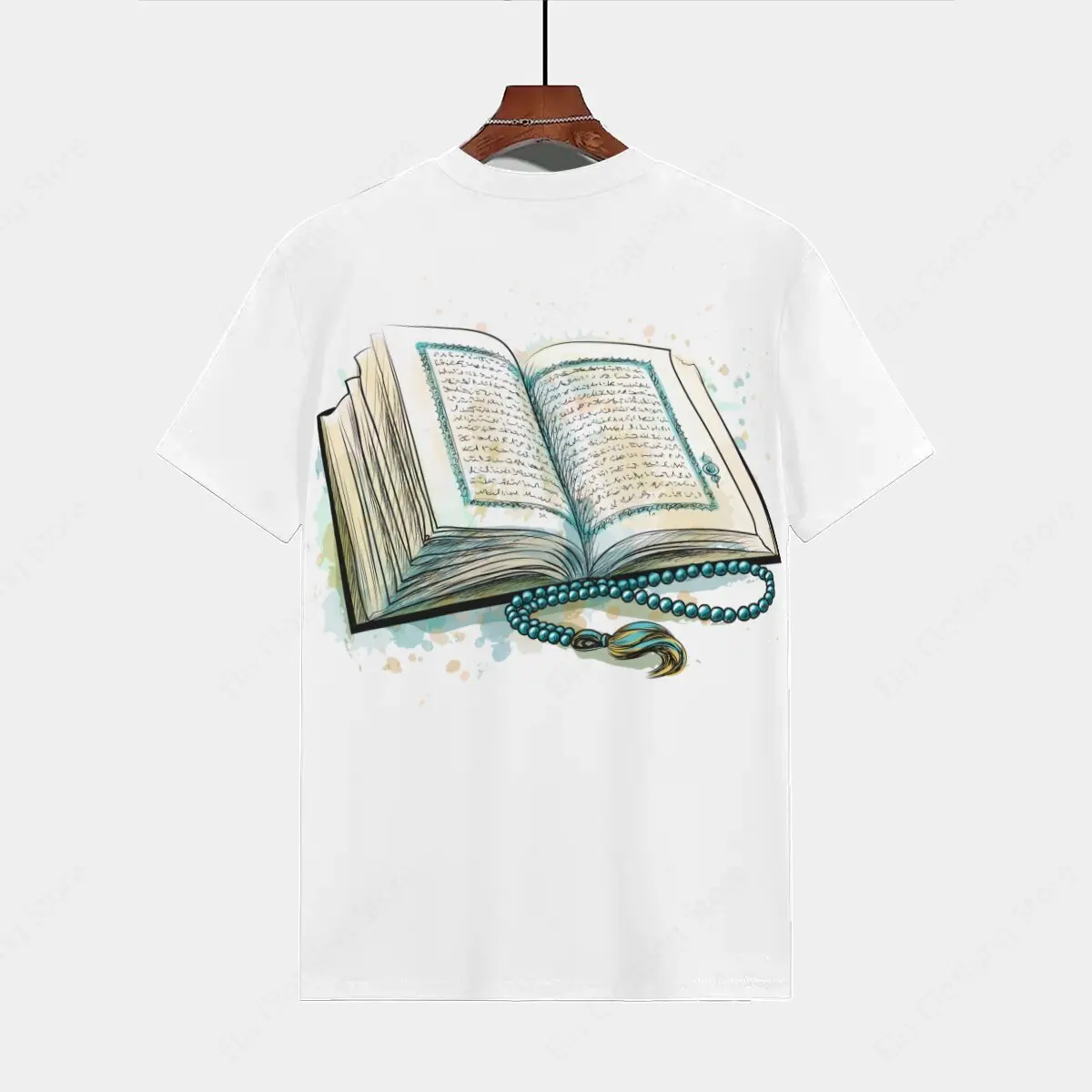 Quran Islam Koran Book Watercolor T-shirts men women casual t-shirts unisex streetwear