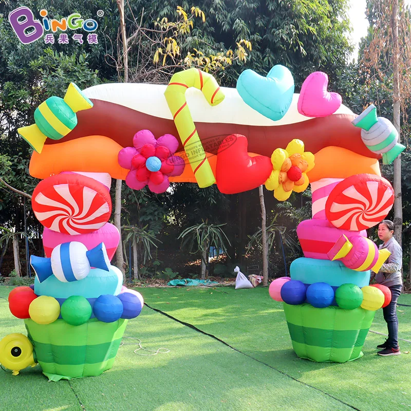 

Inflatable Candy Arch 4x3 Meters Christmas Decorative Blow Up Arches Entrance