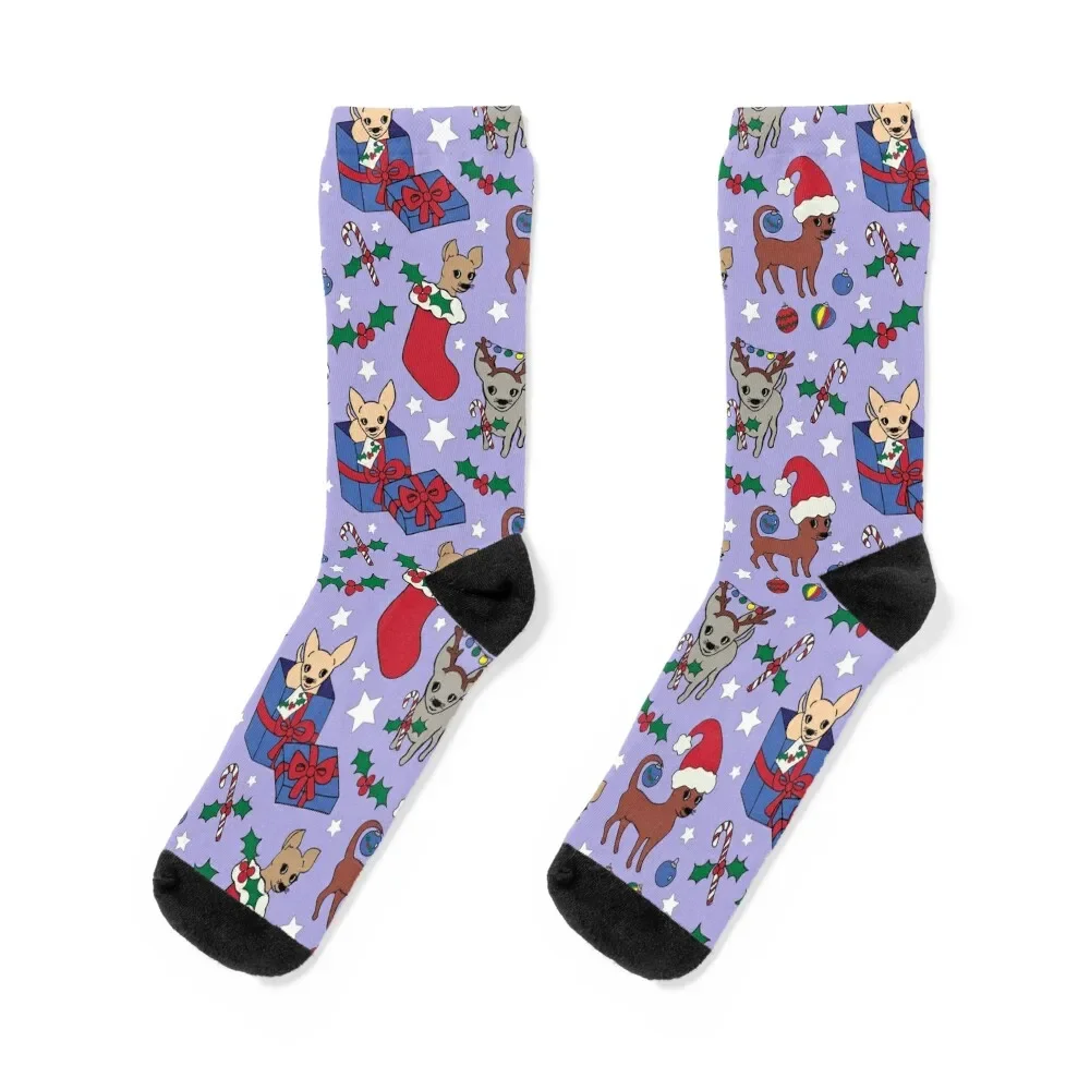 

Christmas Chihuahua chihuahuas - Lilac Socks fashionable crazy Stockings man football Ladies Socks Men's