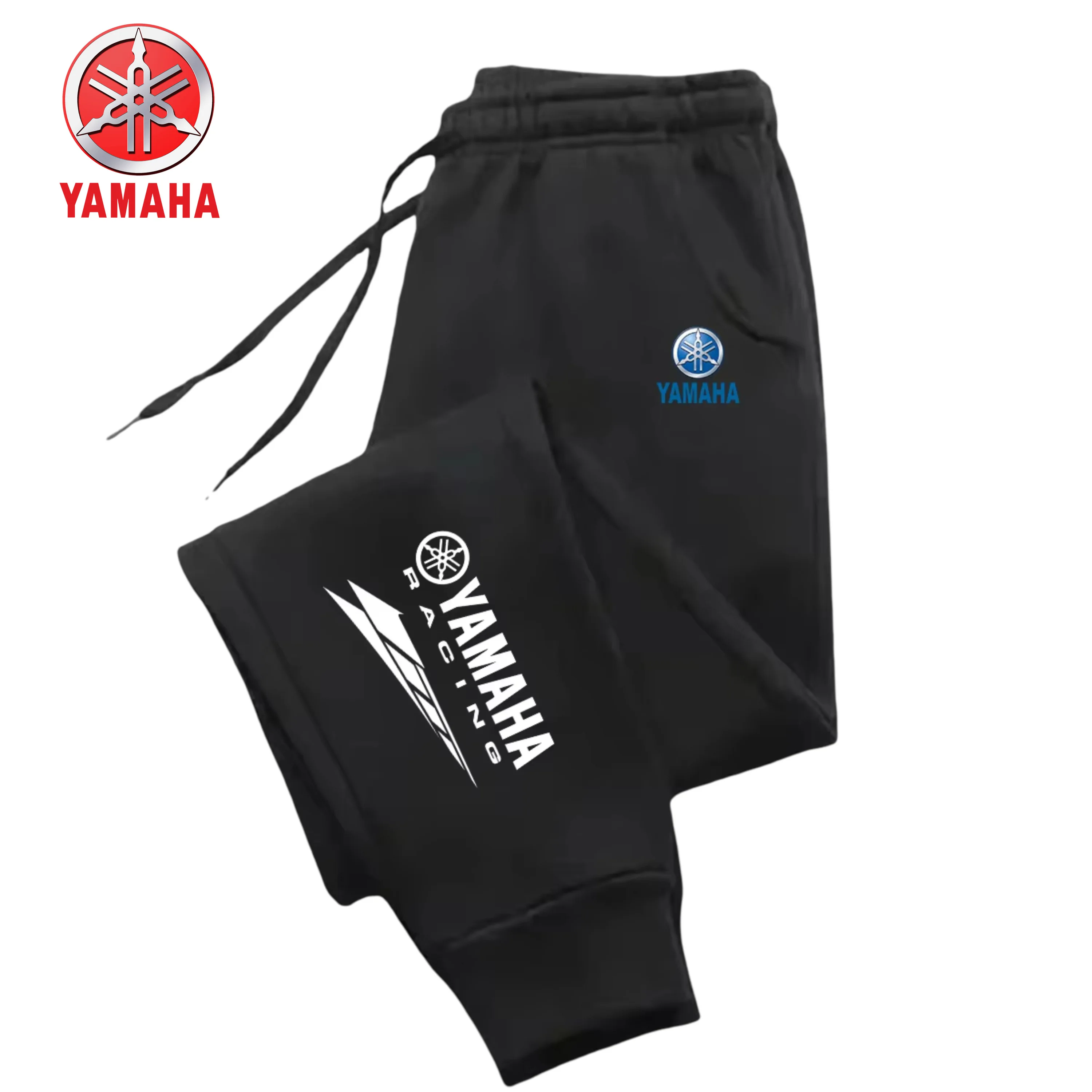 Yamaha Men's Multifunctional Drawstring Casual Pants Loose Straight Leg Sports Pants with Pockets