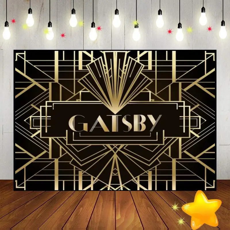 

The Great Gatsby Wedding Baby Shower Banner Background Custom Birthday Backdrop Decoration Photo Party Photography Backdrops