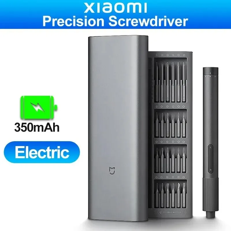 NIEUWE MIJIA elektrische precisieschroevendraaier magnetische kit met 24 stuks schroefkoppen elektrisch gereedschapsets voor Smart Home PC-telefoonreparatie