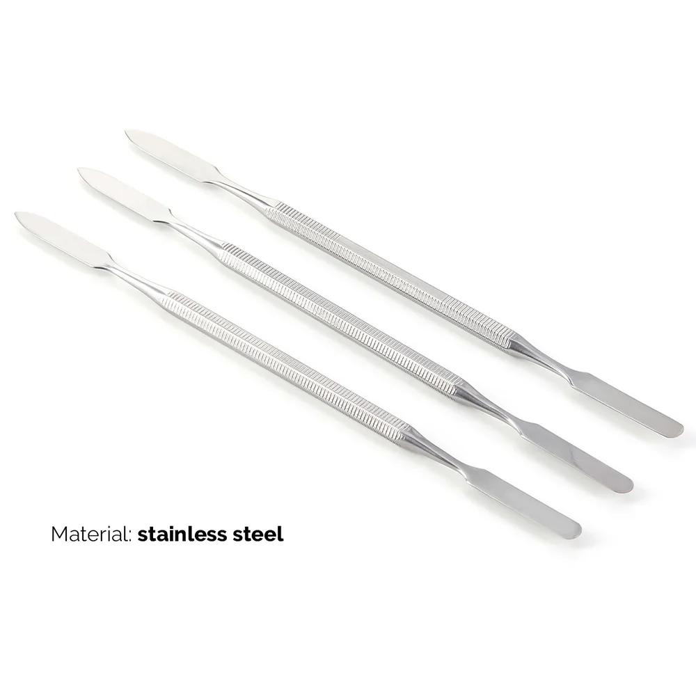 AZDENT-Espátula De Mistura De Aço Inoxidável, Ferramenta Spatuler, Dental Color Stick, 3Pcs