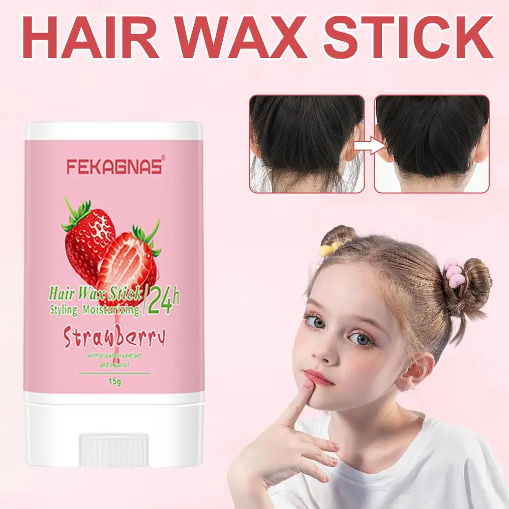 

Воск-карандаш для укладки волос, артефакт для сломанных волос, гель для волос, фиксированный, пушистый, для мужчин, 15 г, детский воск для укладки и женщин A9P5