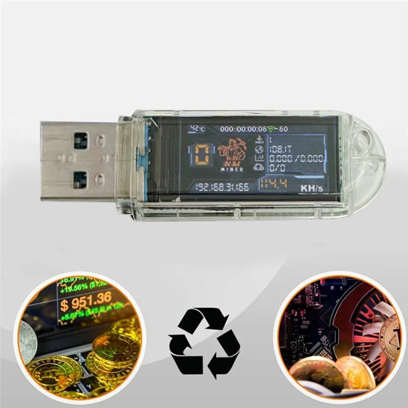 A13E-USB nerdminer 112kh/s solo loteria mineiro btc mineiro display colorido bitcoin mini mineiro asic mineração para escritório em casa