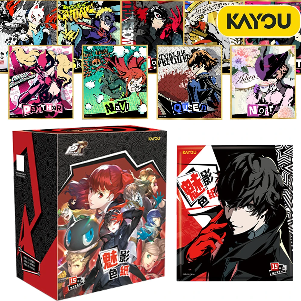 Genuine KAYOU Persona 5 Collection Cards Charm and Personality Game Characters Amamiya Ren Colored Paper Cards Christmas Gifts