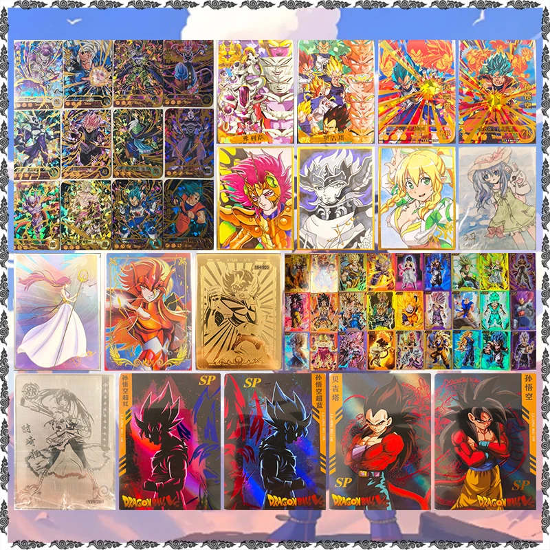 Anime Dragon Ball Rare Frieza Bejita Yonsei Son Goku Broli Cooler Hit Zamasu Tokisaki Kurumi Collectible Cards Birthday Toy Gift