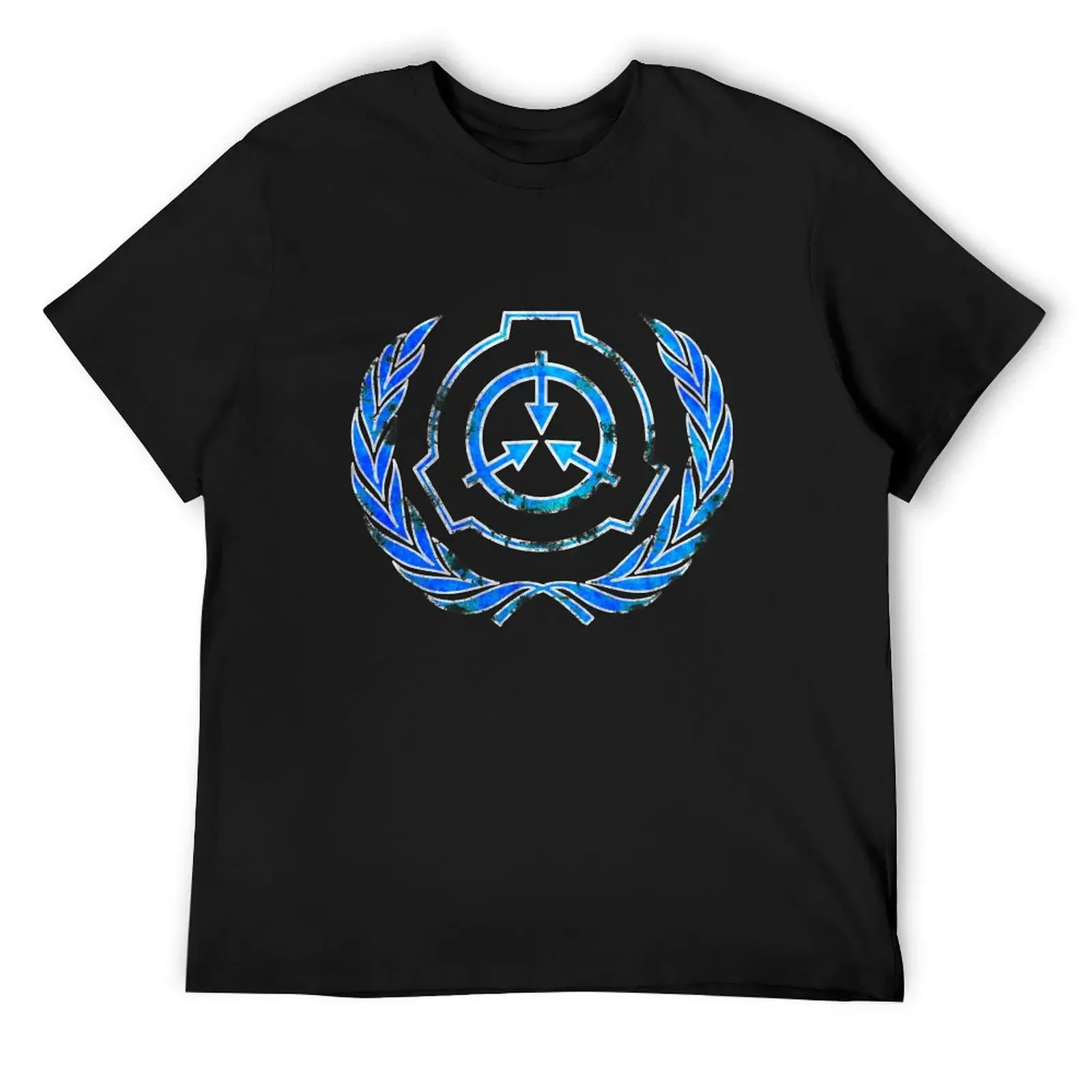 SCP foundation blue crest symbol T-Shirt boys animal print graphic t shirt vintage t shirt for men