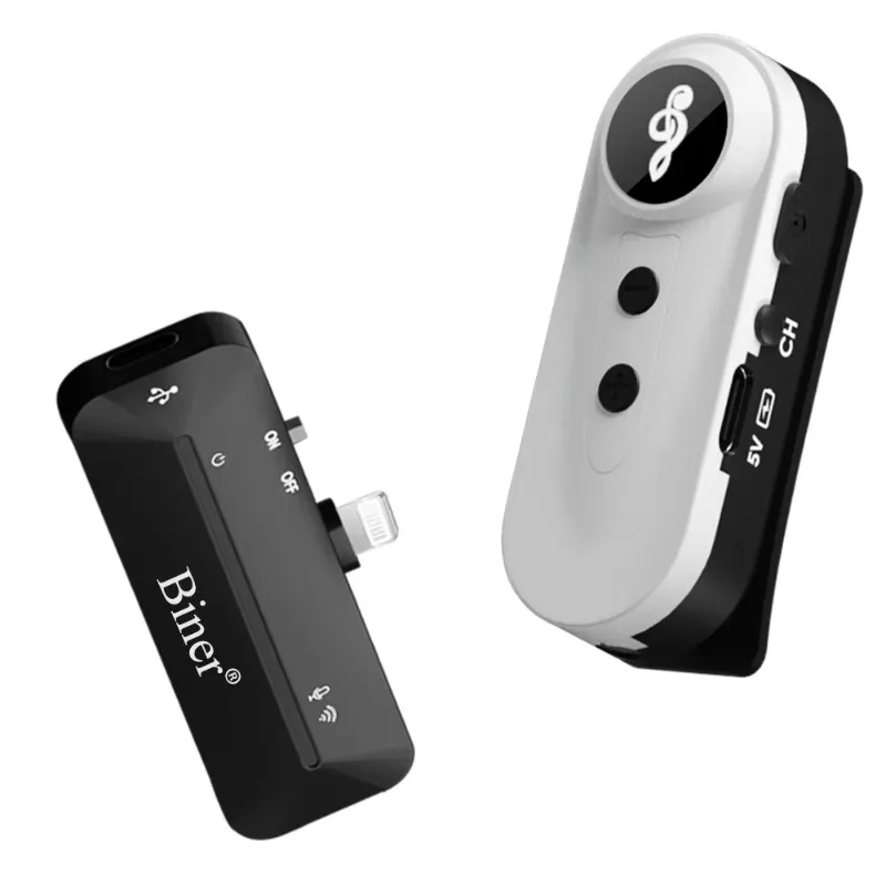 

Biner S1 Mini Lavalier Uhf Wireless Microphone Live Audio Recording for Lightning