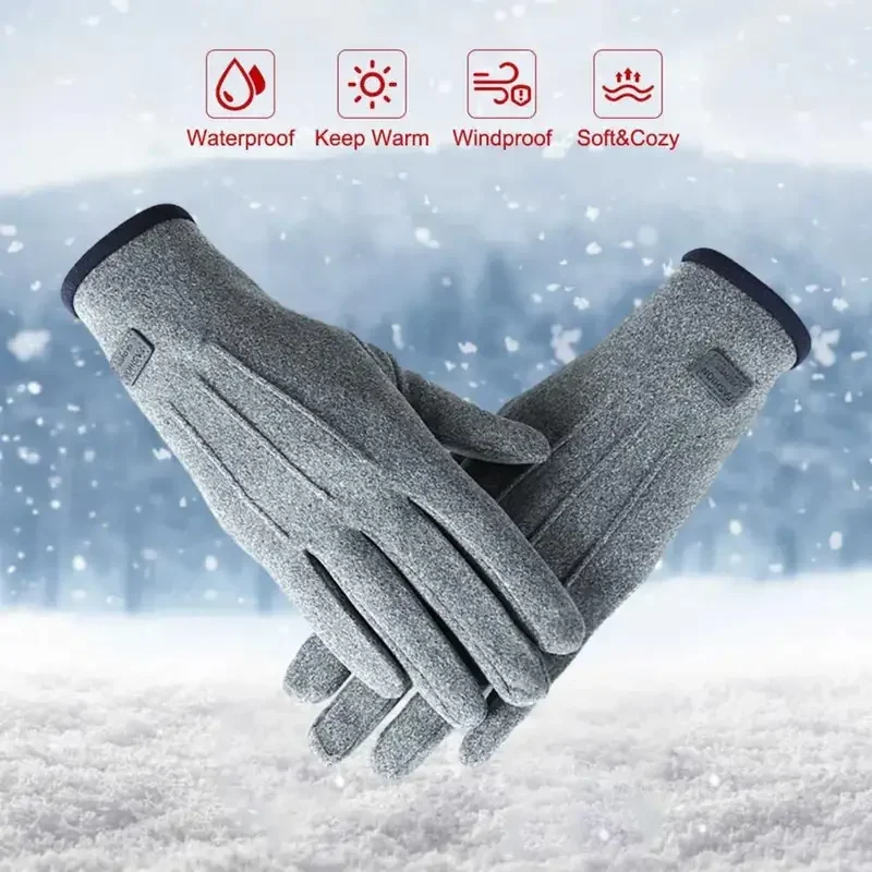 

Winter Polyester Motorcycle Riding Gloves For Couples Warm, Windproof, Keep Warm And Touchscreen-Friendly For Motorbike Riders