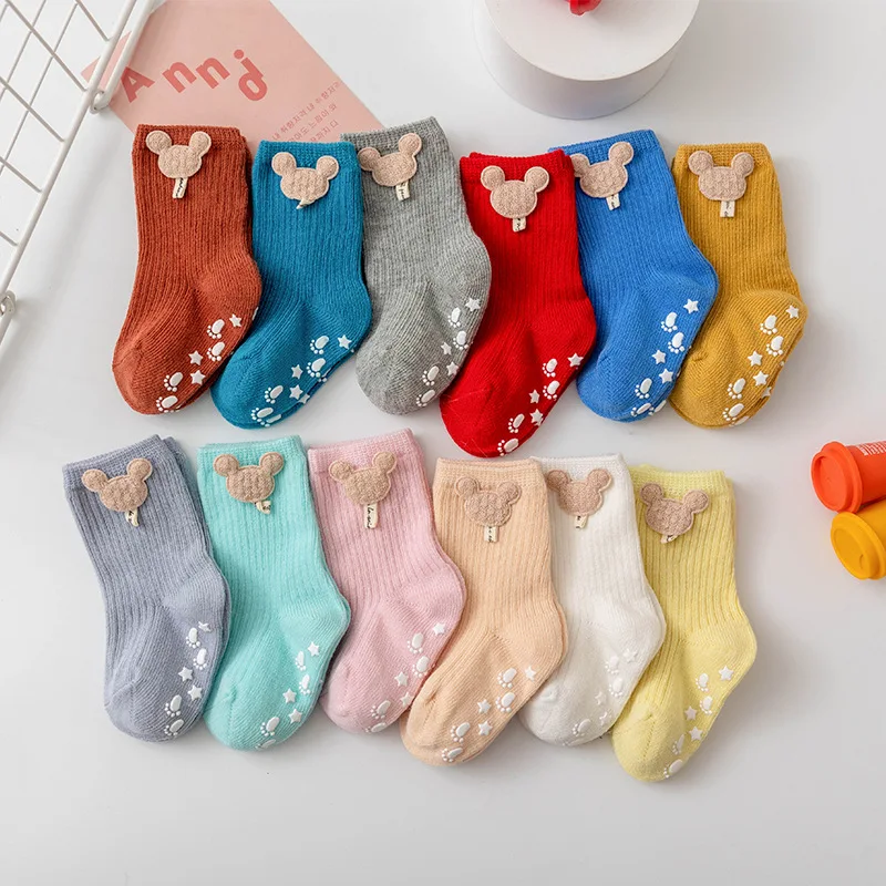 

New Children Solid Color Sport Socks Cotton Soft Tube Socks for Baby Infant Toddler Socks for Kids Boys Girls 6months-3years Old