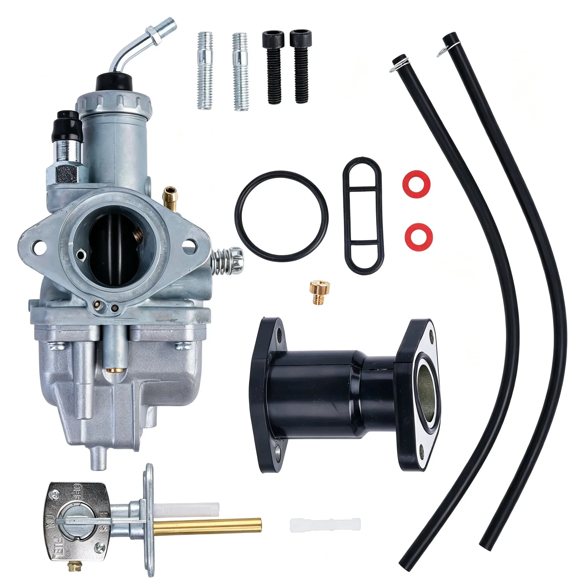 ATV Quad Carburetor Carb with Intake Manifold Fit for Yamaha YFM200 YFM225 YFM250 59V-14101-00-00 Replacement Parts