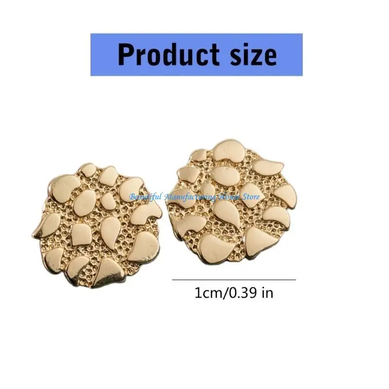 E56a من سبيكة الذهب من سبائك الذهب أقراط غير منتظمة توفر لمسة من الأناقة للعمل أو التجمعات الاجتماعية