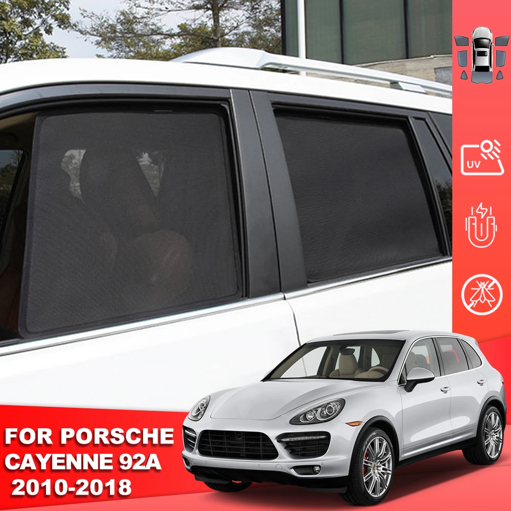 

For Porsche Cayenne MK2 2011-2018 Magnetic Car Sunshade Shield Front Windshield Curtain Rear Side Baby Window Sun Shade Visor