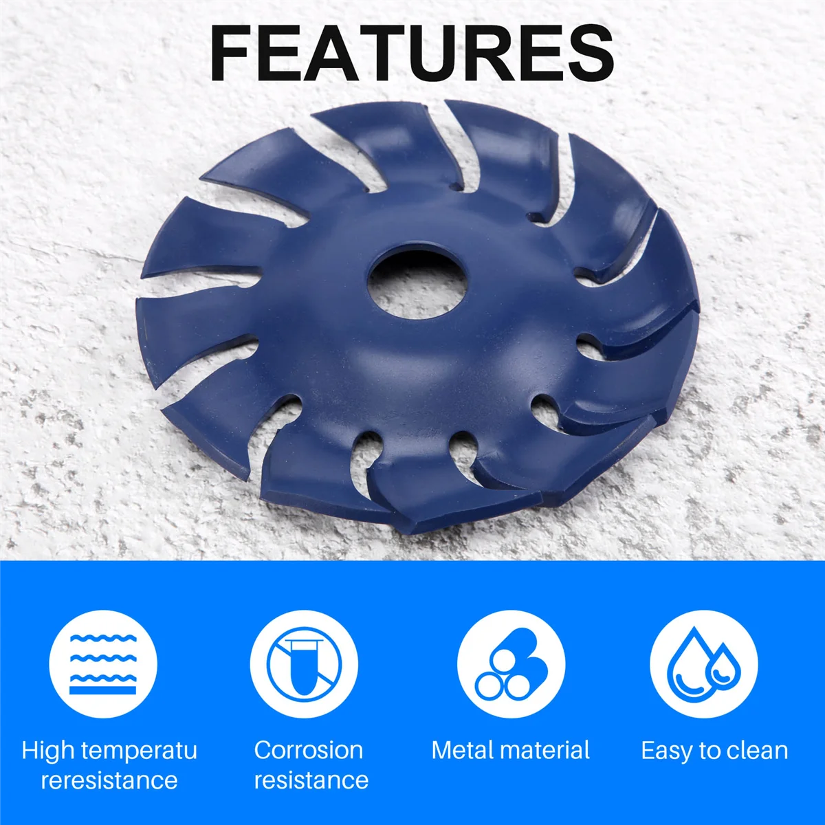 

ABAZJ 12 Teeth Wood Carving Disc 22mm Bore Grinder Wood Shaping Blade for 125 Angle Grinder Woodworking Tool