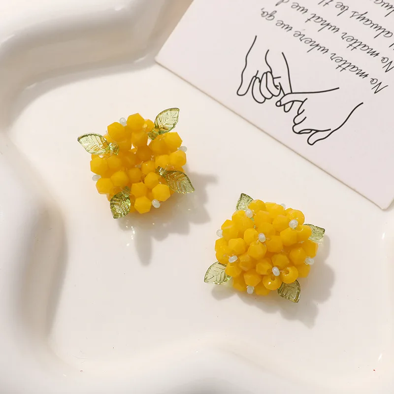 Clear Crystal Hydrangea Leaf Shoe Charms 1 Piece for Clogs DIY Summer Fresh Handmade Lightweight Youthful Green Cute for Women