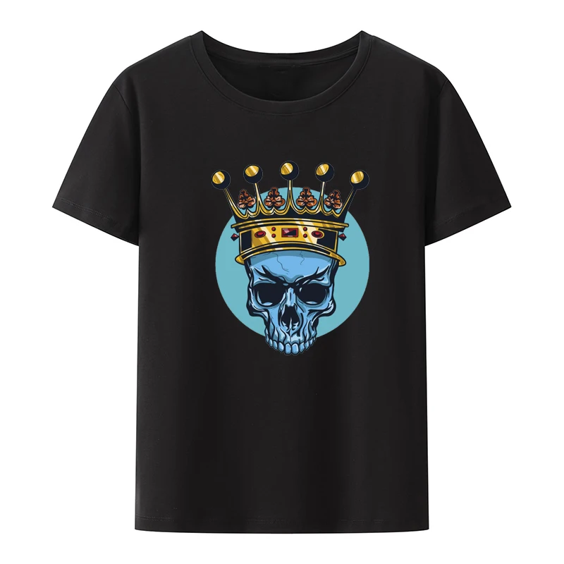 

SKULL KING Funny Y2k Tops Women Streetwear Camisa Loose Hipster Comics Short-sleev Graphic Tees Camisetas Mujer Trend Pair Retro