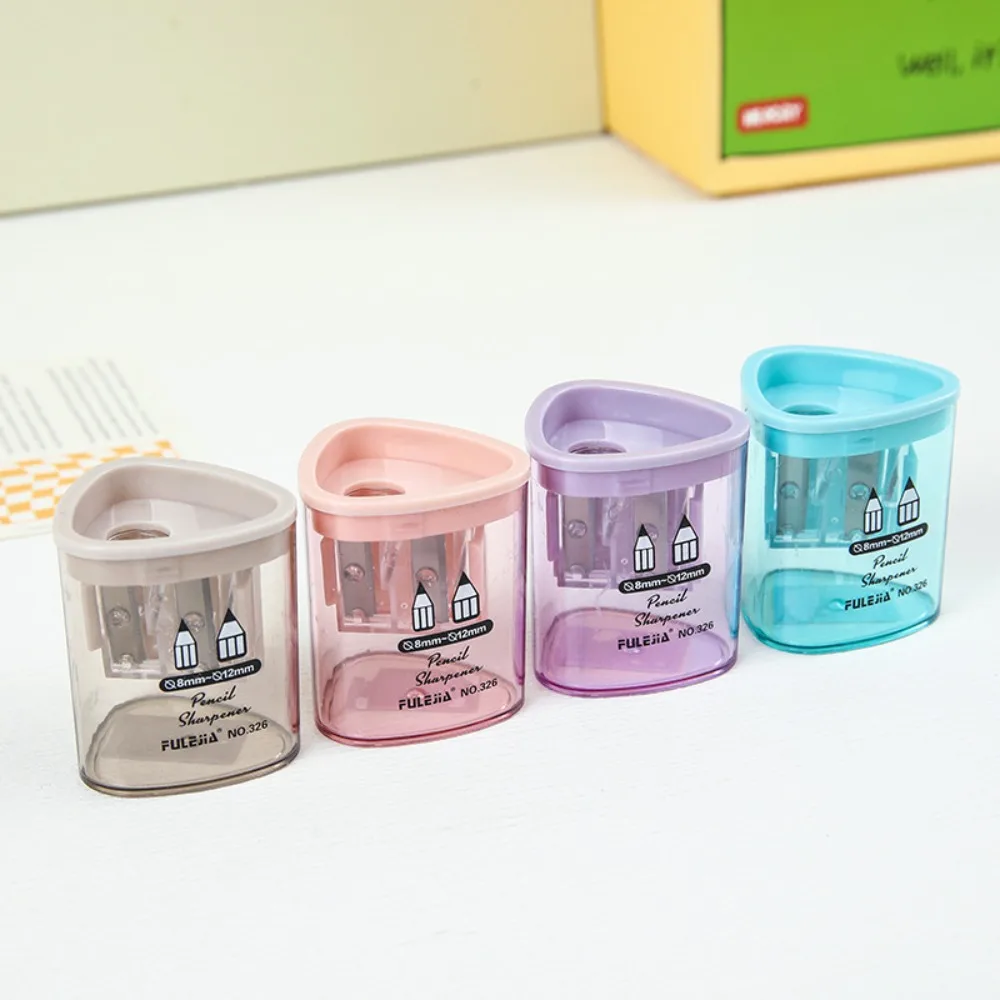 Cutting Machine Double Hole Pencil Sharpener Double Hole Sacapuntas Small Pencil Sharpener Mini Plastic Simple Pencil Cutter