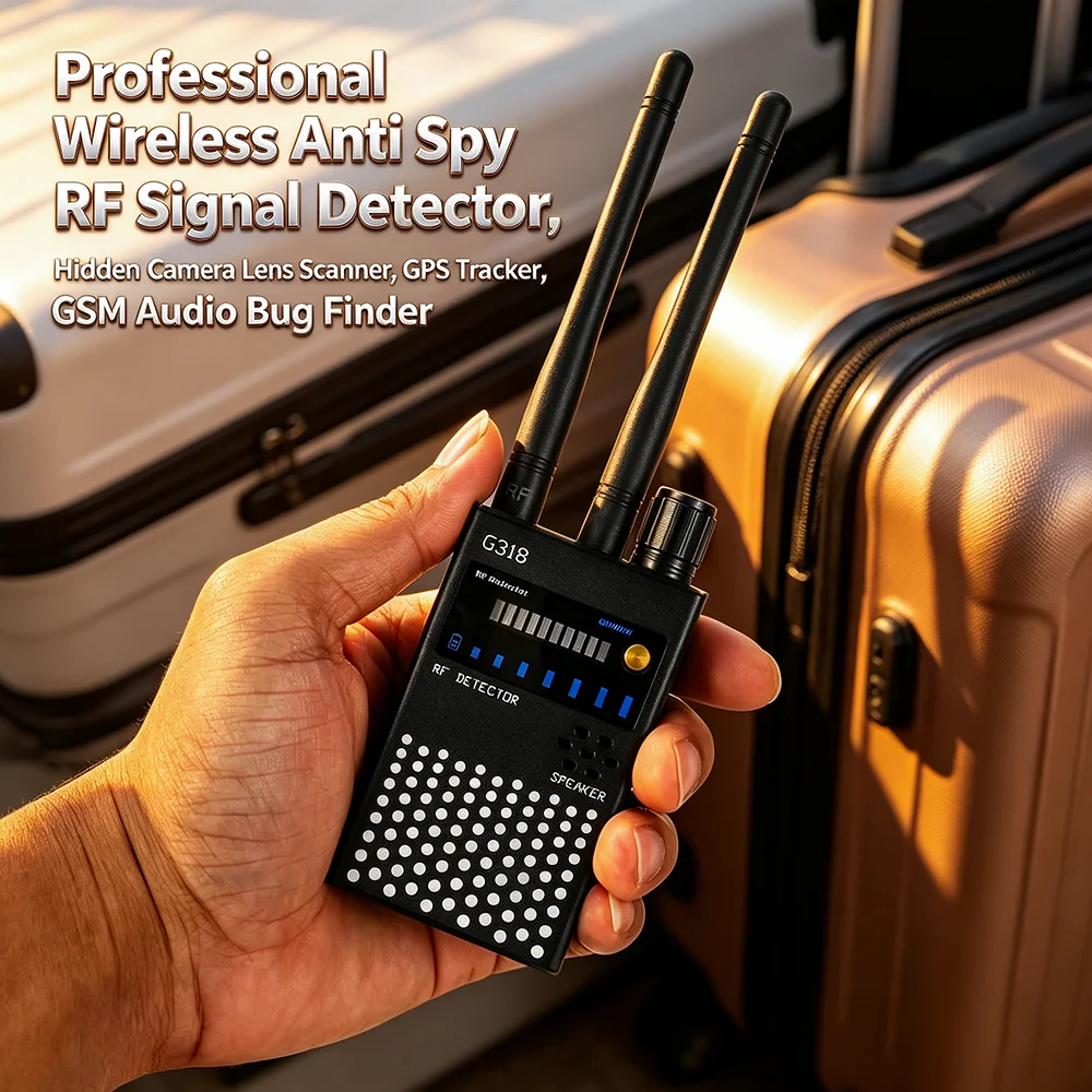 プロ仕様ワイヤレス盗聴器発見器、隠しカメラレンズスキャナー、gps追跡装置、gsm盗聴器発見器