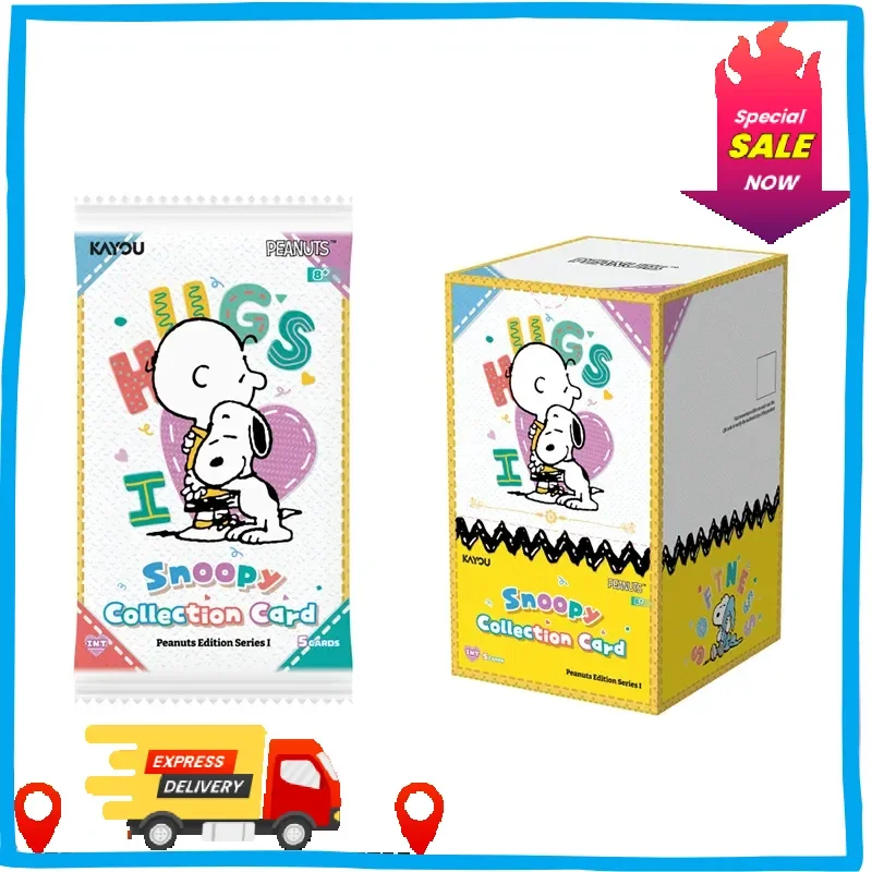 Kayou Original Snoopy Series 1 Collection Cards Peanuts Pack Theme Anime Character Cards Charlie Brown Lucy Peripherals Full Set