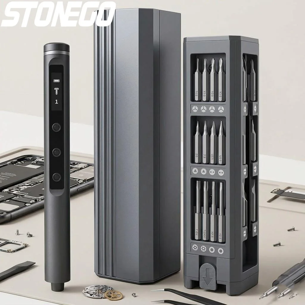 

Набор электрических прецизионных отверток с 42 магнитными насадками, 5 режимами крутящего момента, мини-электроинструменты для ремонта электроники