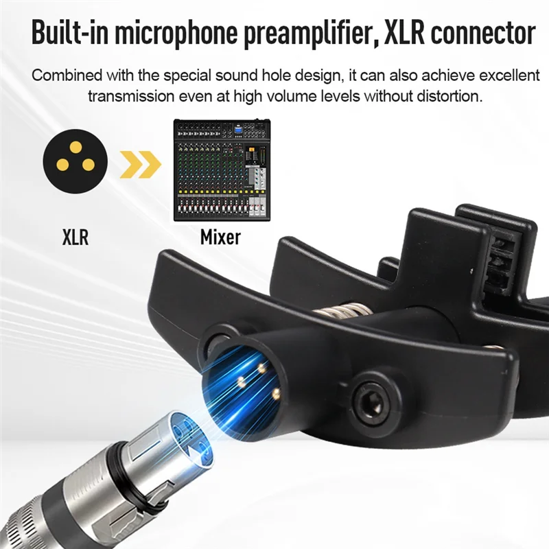XSXS-Cardioid Tom Snare Drum ميكروفون أداة ميكروفون لأداة الطبل الاحترافية لالتقاط الموسيقى