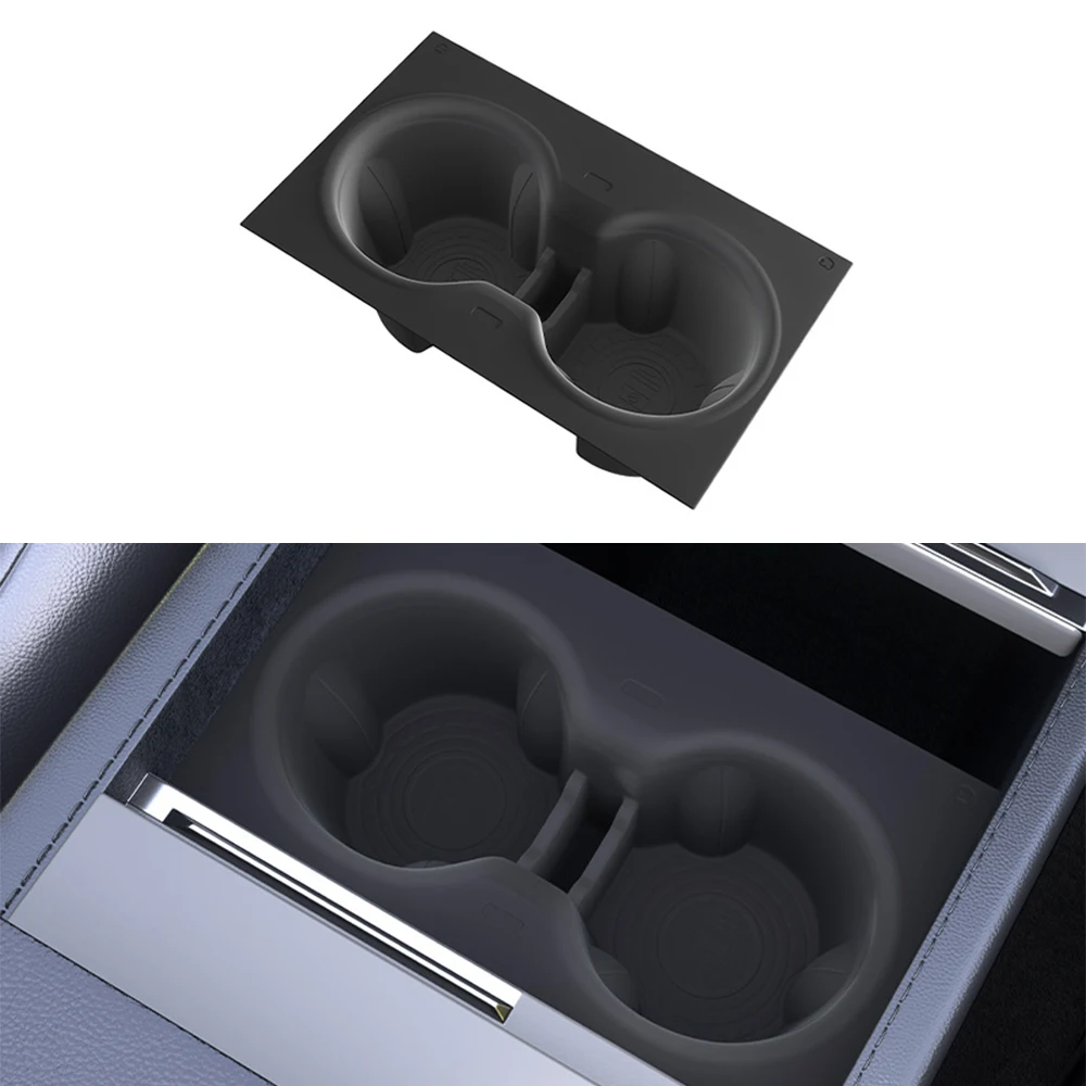 

Car Central Control Cup Holder Compatible with Tesla Model Y 2025, Silicone Material Cup Holder