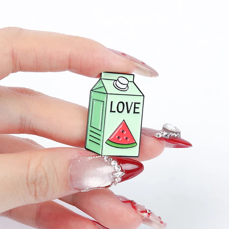 Love Joy Peace Patience Kindness Self-Control Enamel Pins Warm And Inspirational Quotes Fruit Juice Brooch Lapel Badge Jewelry