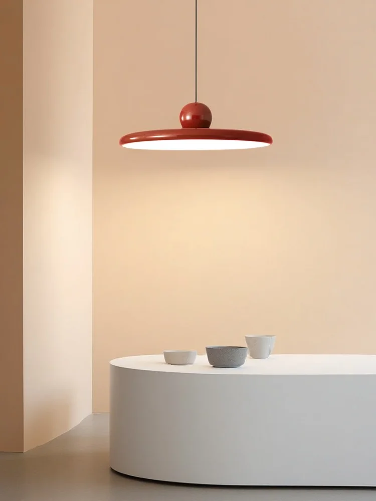 

Железный подвесной светильник 30 см, минималистичная люстра с летающей тарелкой, кремовый стиль, элитная настольная лампа для столовой, Интернет-дизайн знаменитостей