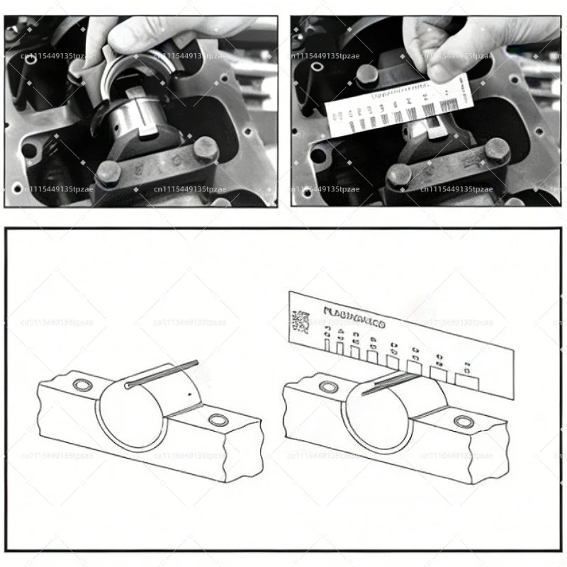 10Pcs Red Bearing Clearance Gauges, 0.001‑0.007