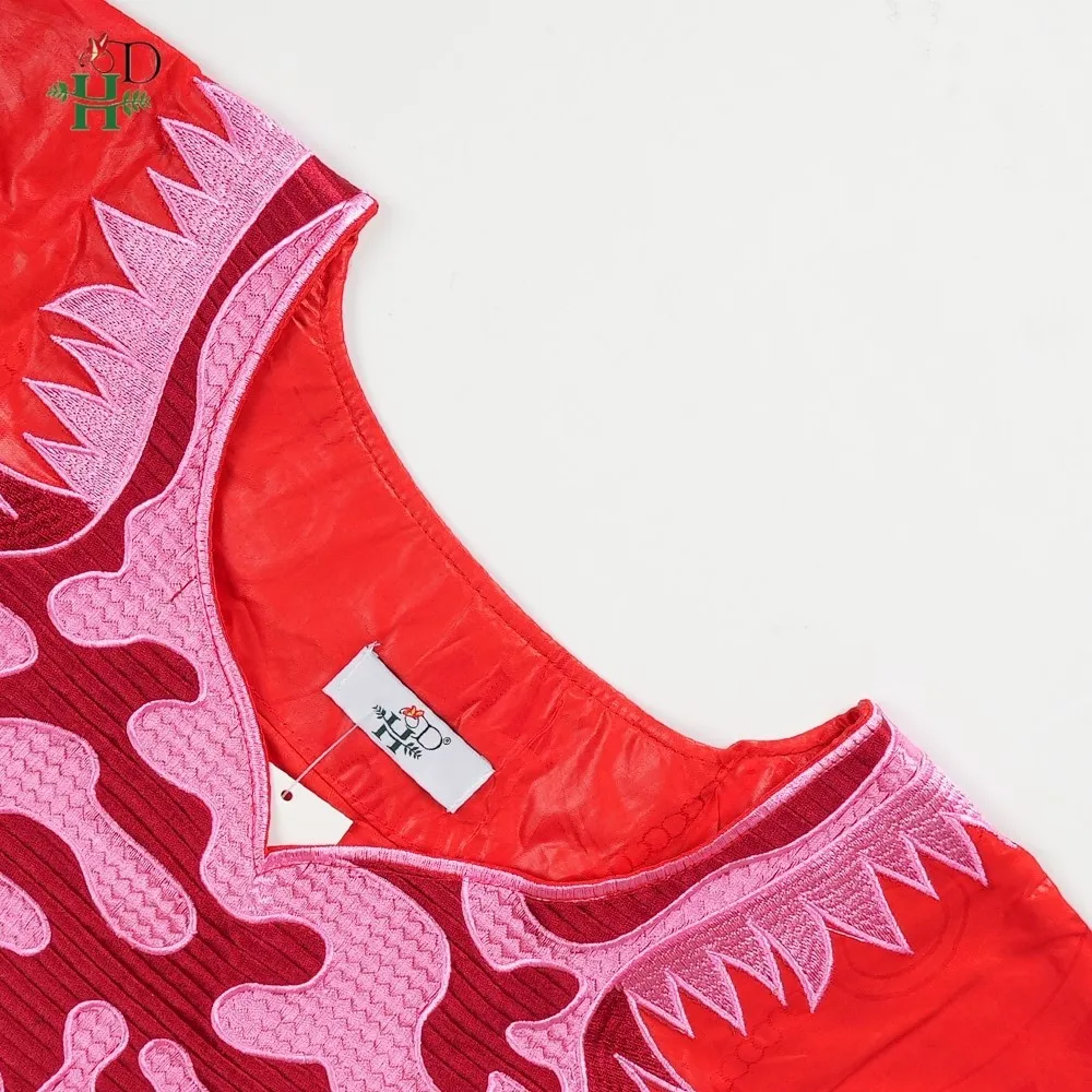 Новинка 2024 года, африканская одежда больших размеров для женщин, элегантные платья, вечерние свадебные платья с вышивкой, красная повседневная одежда, летнее мусульманское платье