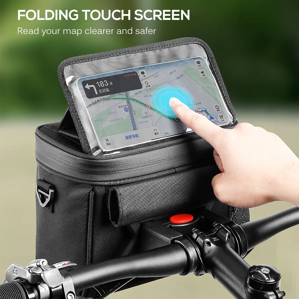 Quick Release Waterproof Handlebar Bag, Front Bike Storage Pouch, Portable Phone Holder Bag For Bicycle Electric Scooter