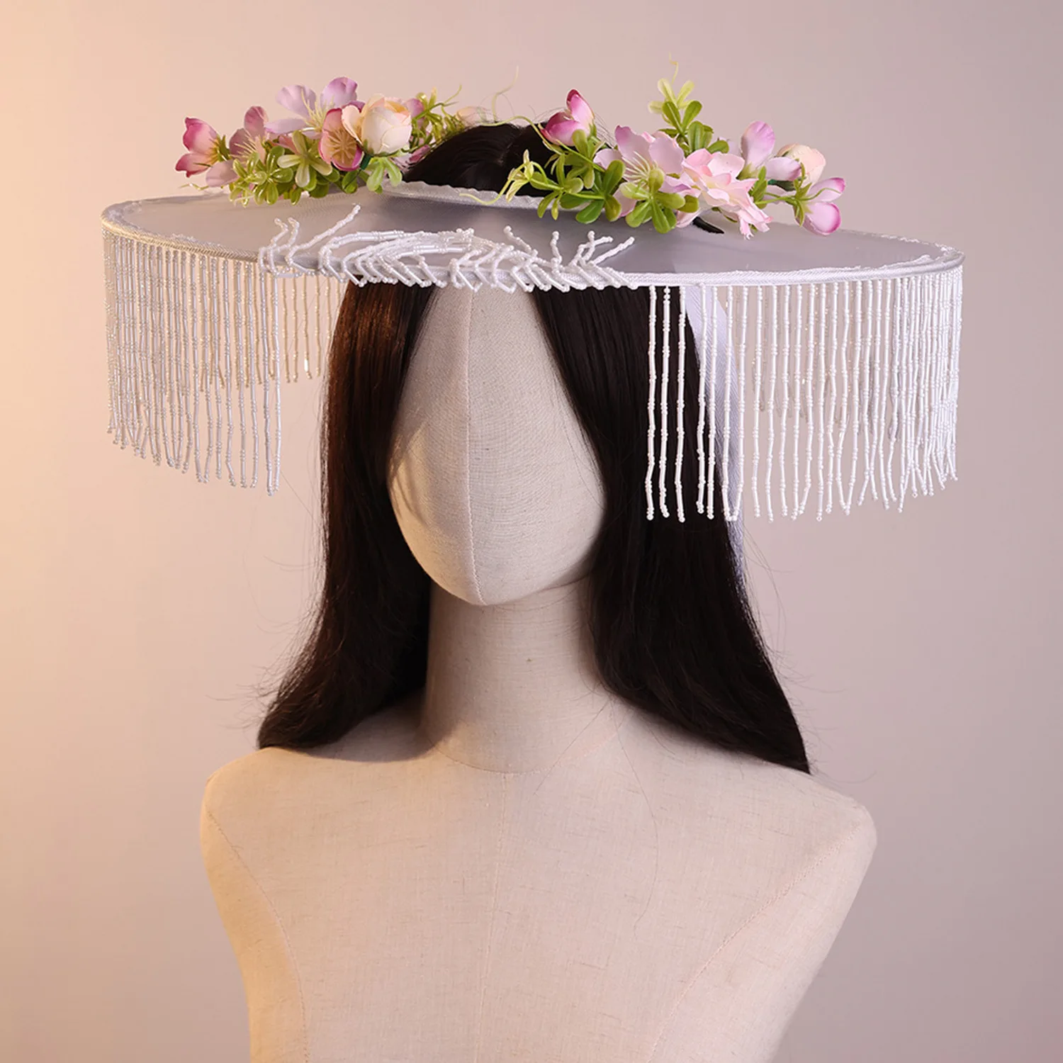 2026 النمط الصيني القديم المبارز زي القديم hanfu الشاش قبعة صور التصوير واقية من الشمس قبعة hanfu ملحق النساء الرجال #2