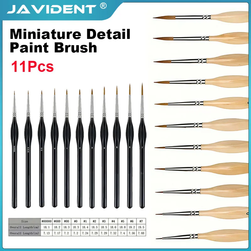 Dental-Grade Detail Paint Brushes Set, Miniature Painting Kit for Acrylic, Models,Watercolor and Gouache, Nylon Hair Paint Brush