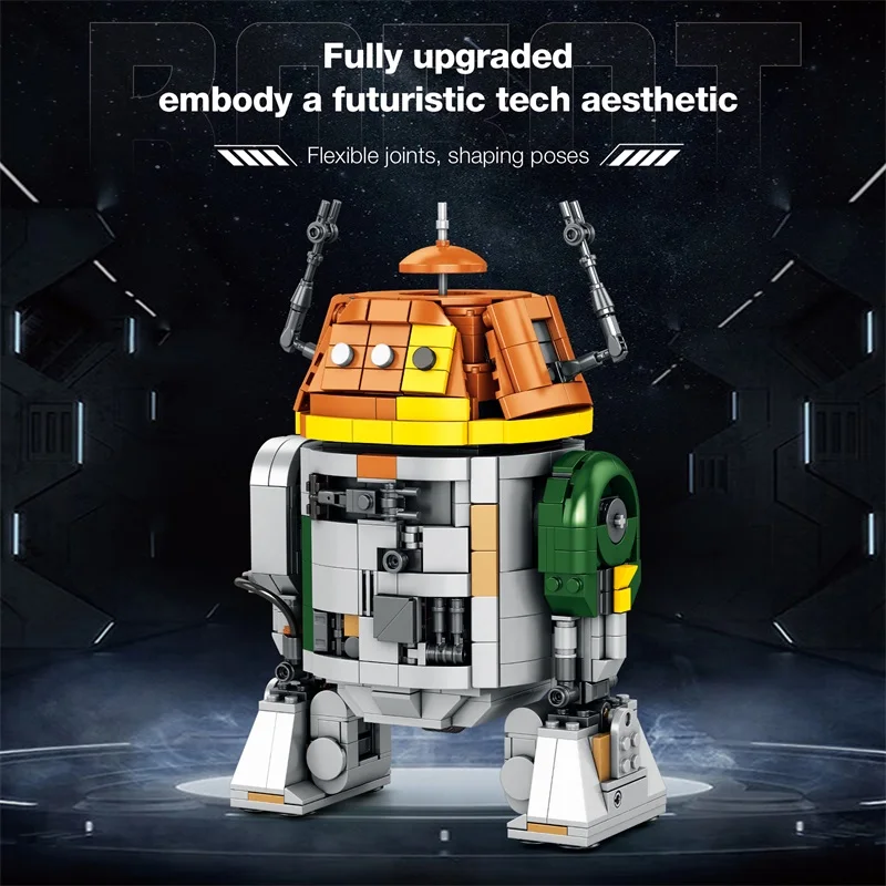 Blocs de construction de robots Chopper du film MOC C1-10P, 988 pièces, Robots de Combat spatiaux, modèle de figurine, jouets d'assemblage à monter soi-même, cadeau de collection pour enfants