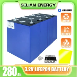 Brand New 280Ah Lifepo4 Battery 10000+ Cycle 3.2V Grade A Lithium Iron Phosphate Rechargeable Cell DIY Solar EU Ukraine NO TAX