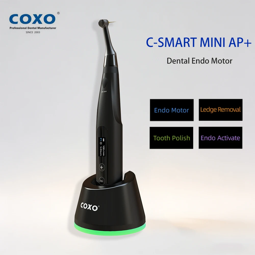 COXO C-SMART MINI AP+ Dental Brushless Endo Motor Apex Locator & Endodontic Treatment Contactless Charging,4 Working Modes